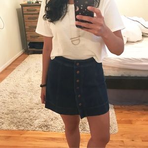 Madewell Metropolis Snap Jean Skirt